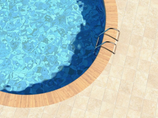 banner swimming pool tiling